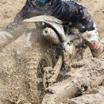 Enduro-cross in muddy stump track
