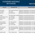 Calendario Sportivo Nazionale – Motocross – 2020 update 27.05.20