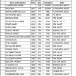 Junior U21 – Championship Standing